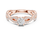 Twisted Pavé Diamond Engagement Ring