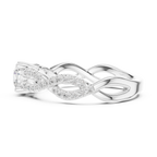 Twisted Pavé Diamond Engagement Ring