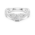 Twisted Pavé Diamond Engagement Ring