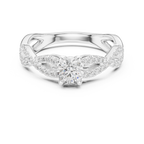 Twisted Pavé Diamond Engagement Ring