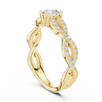Twisted Pavé Diamond Engagement Ring