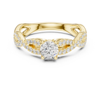 Twisted Pavé Diamond Engagement Ring