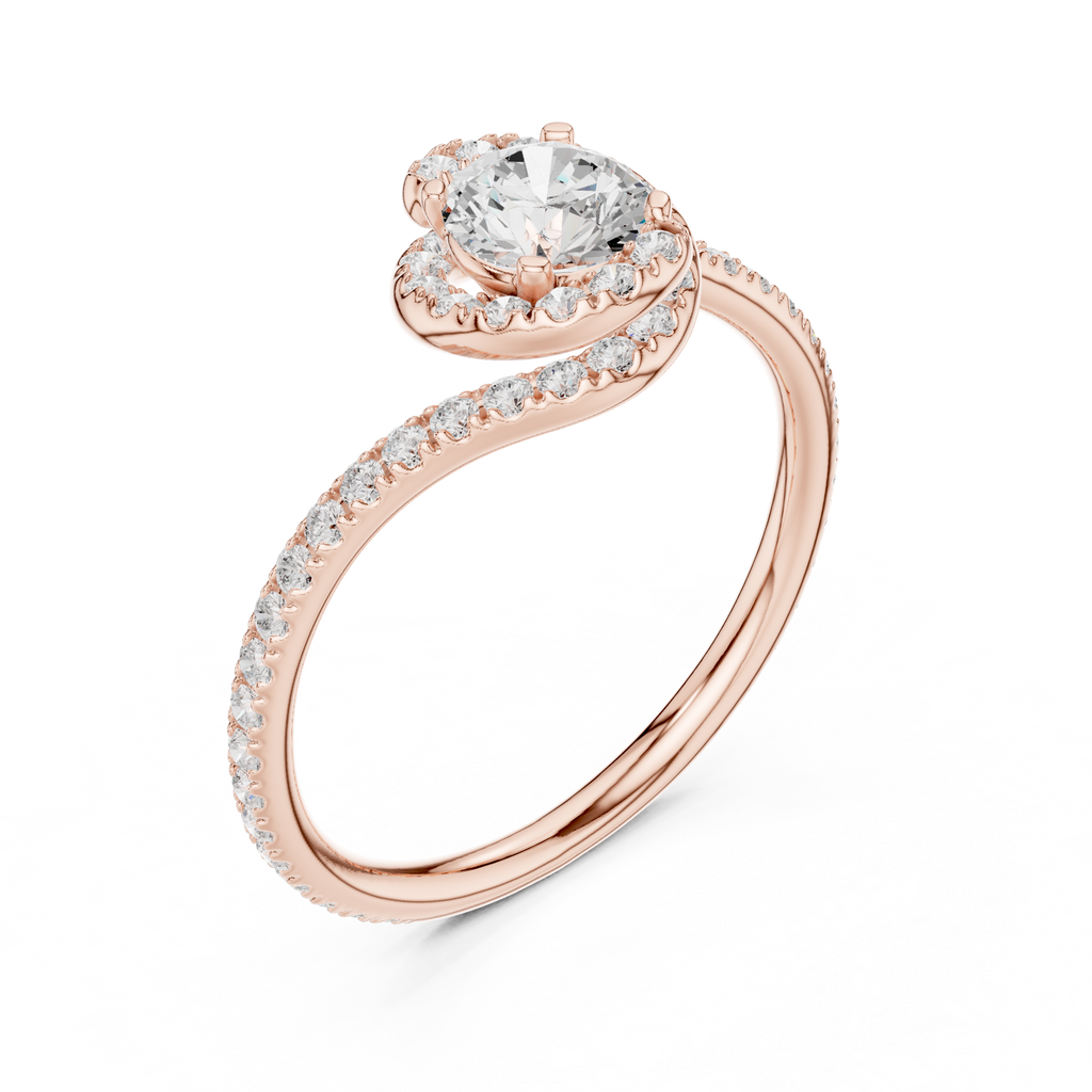 Round Halo Diamond Ring
