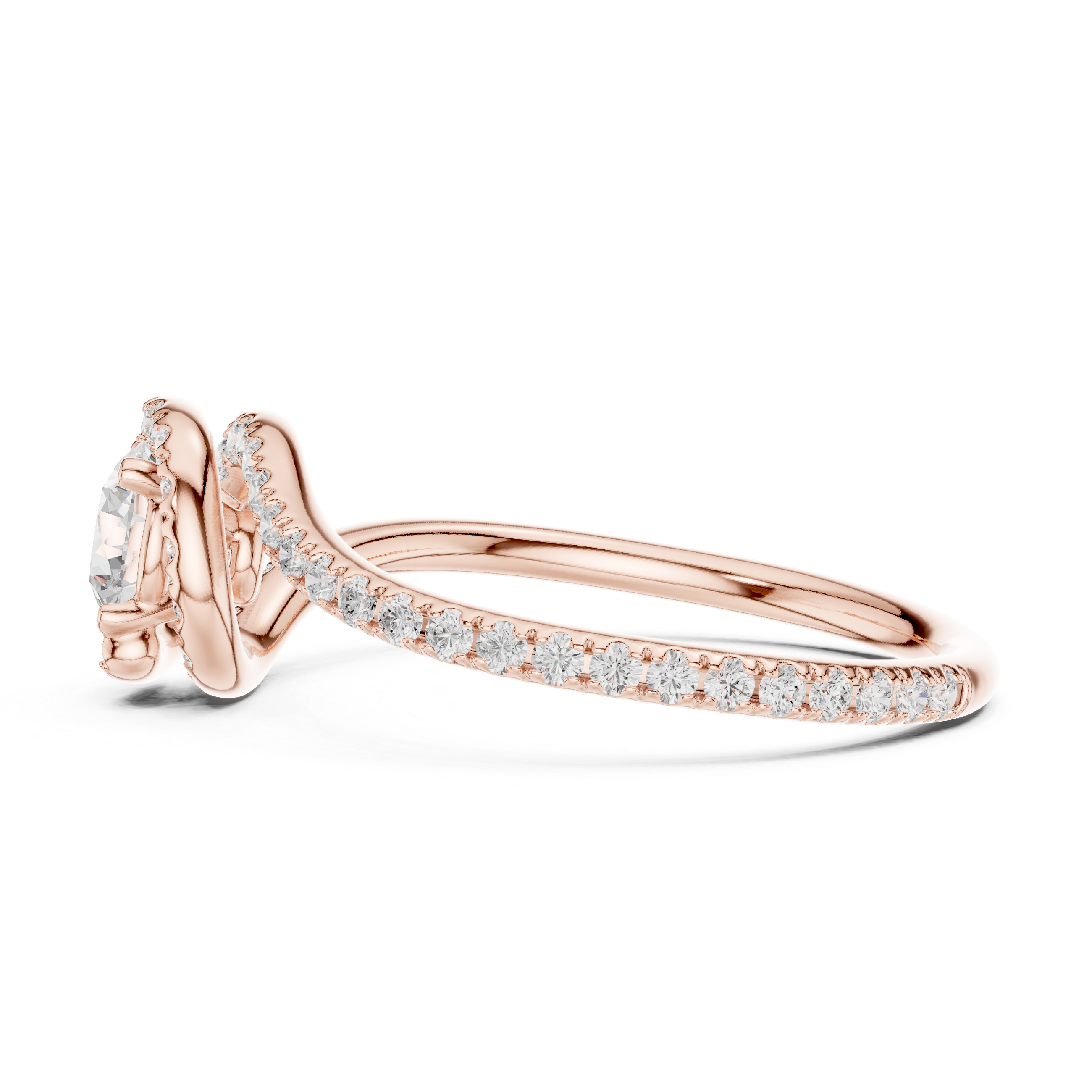Round Halo Diamond Ring