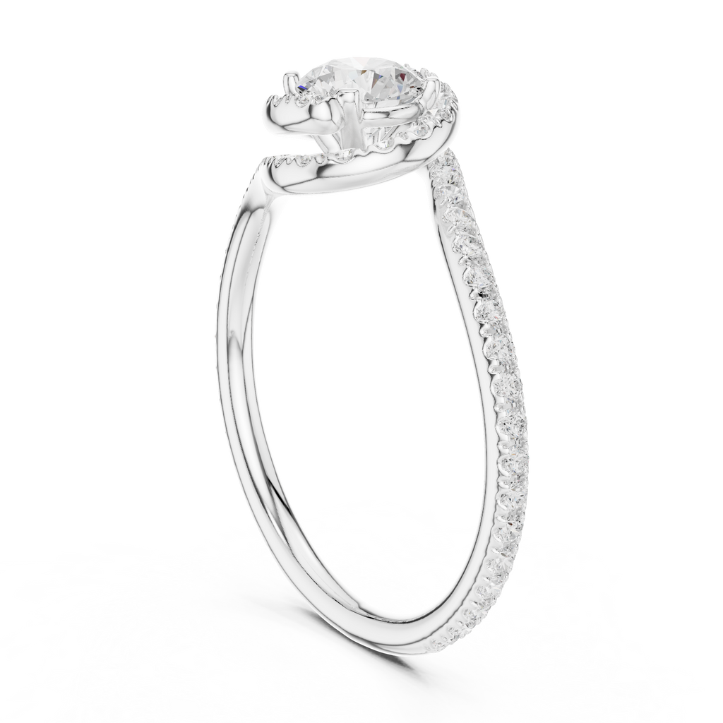 Round Halo Diamond Ring