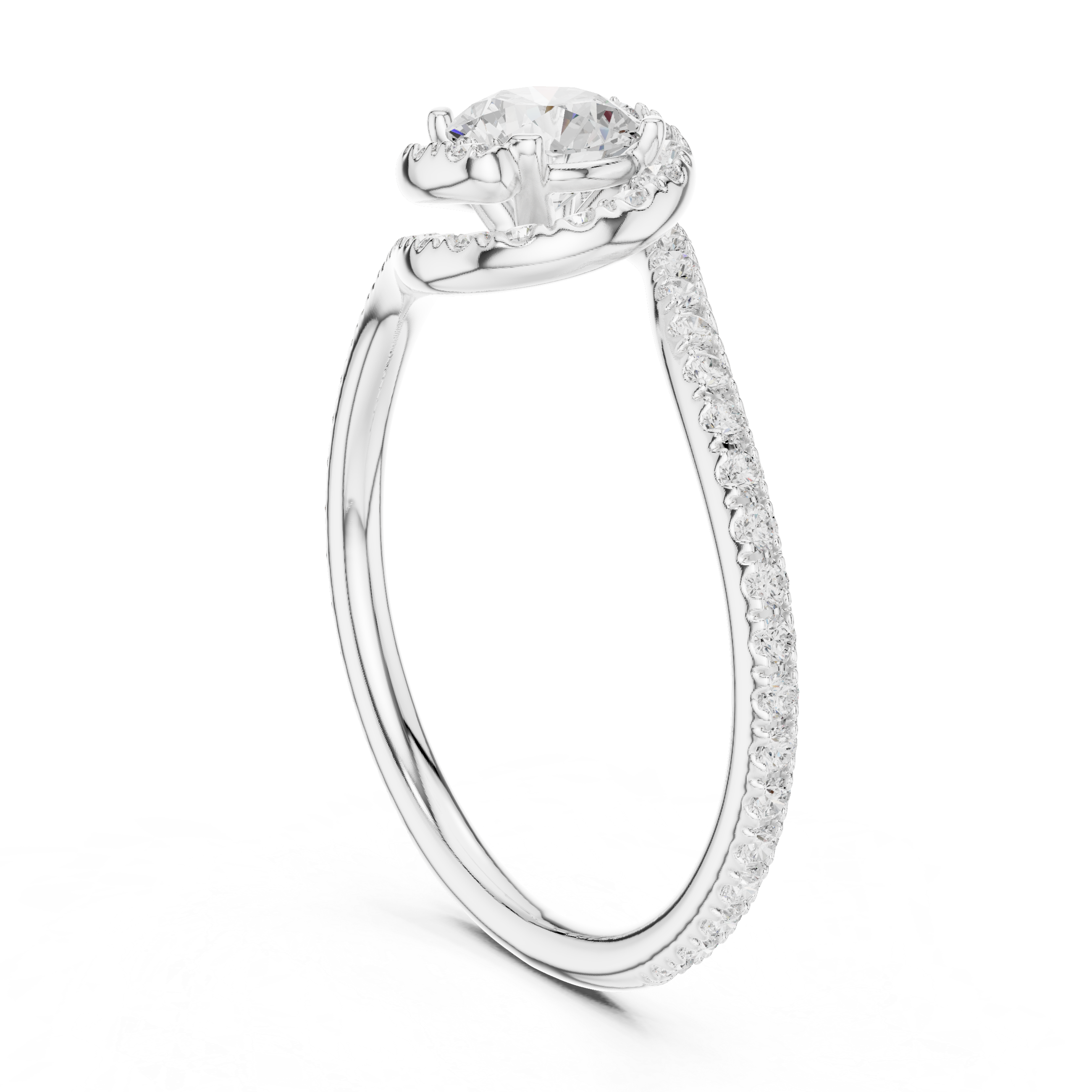 Round Halo Diamond Ring