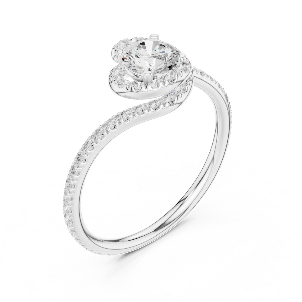 Round Halo Diamond Ring