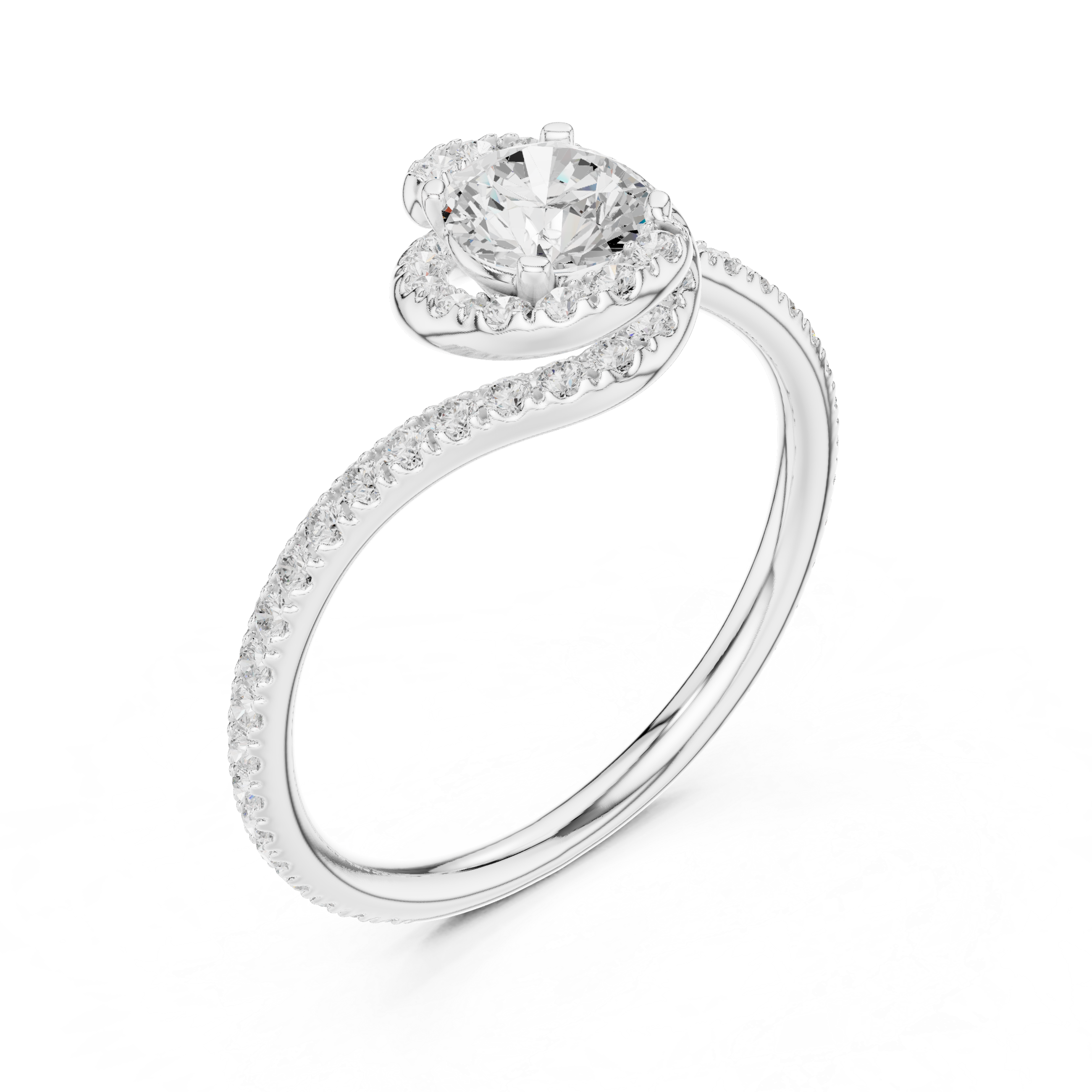Round Halo Diamond Ring