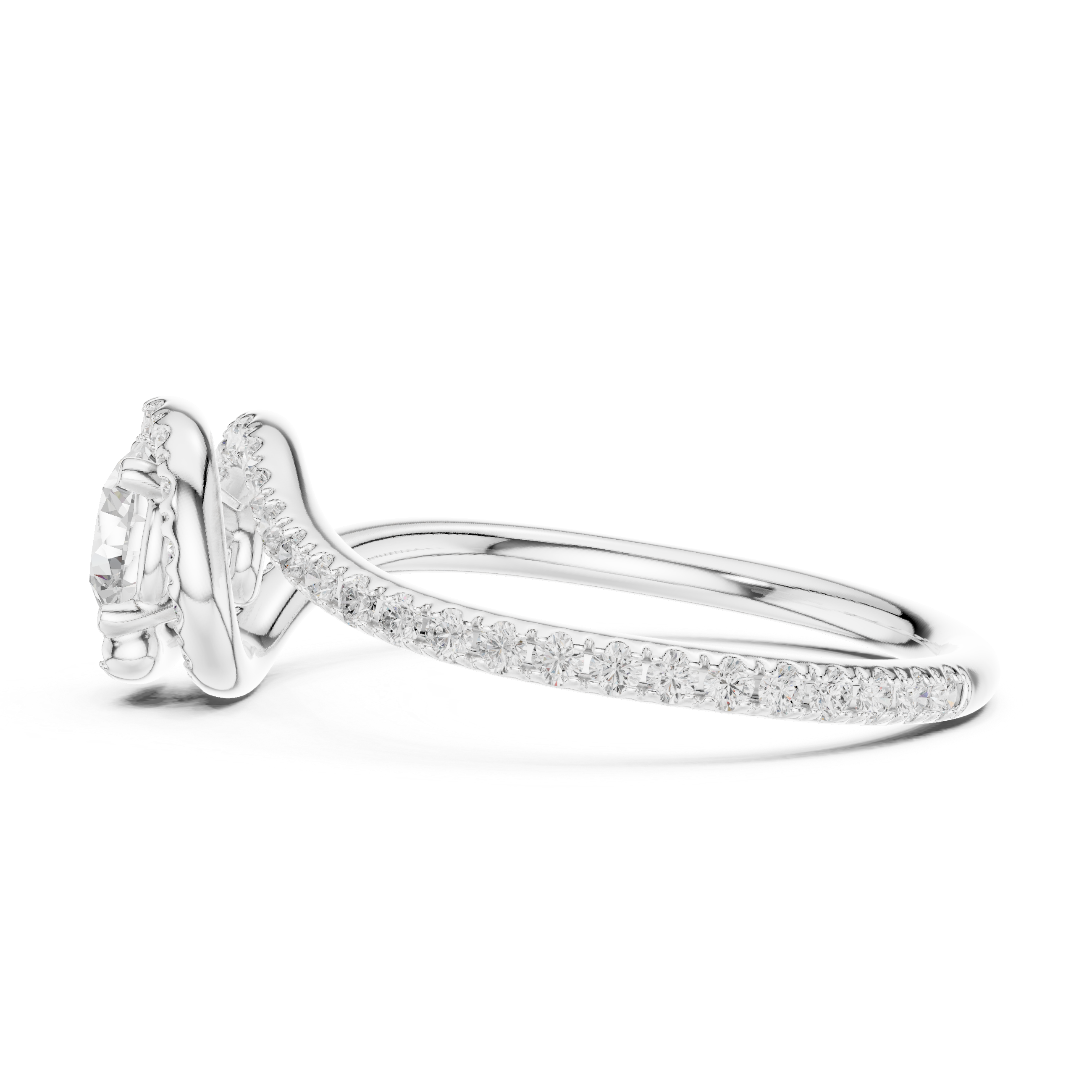 Round Halo Diamond Ring