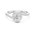 Round Halo Diamond Ring
