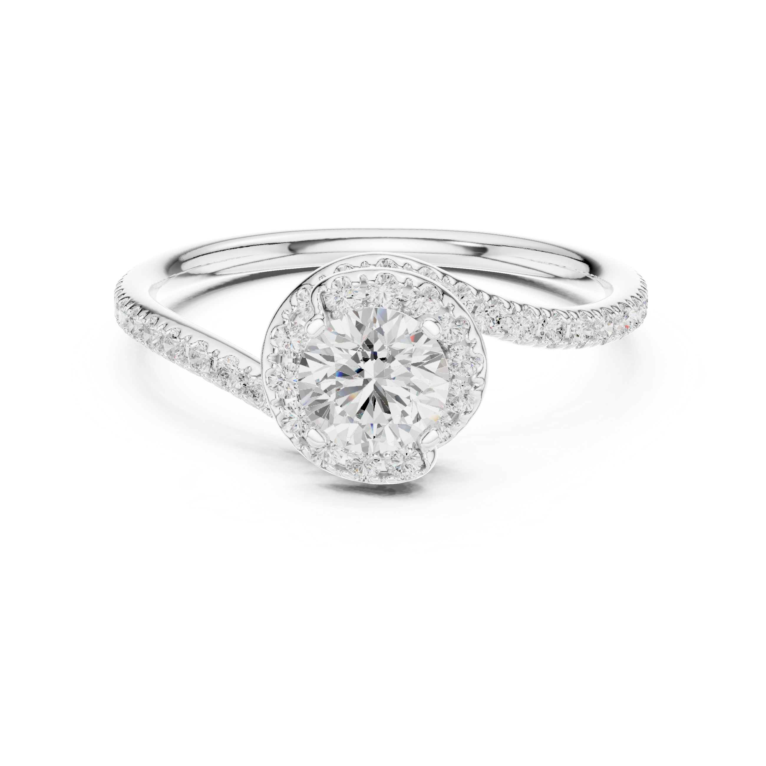 Round Halo Diamond Ring