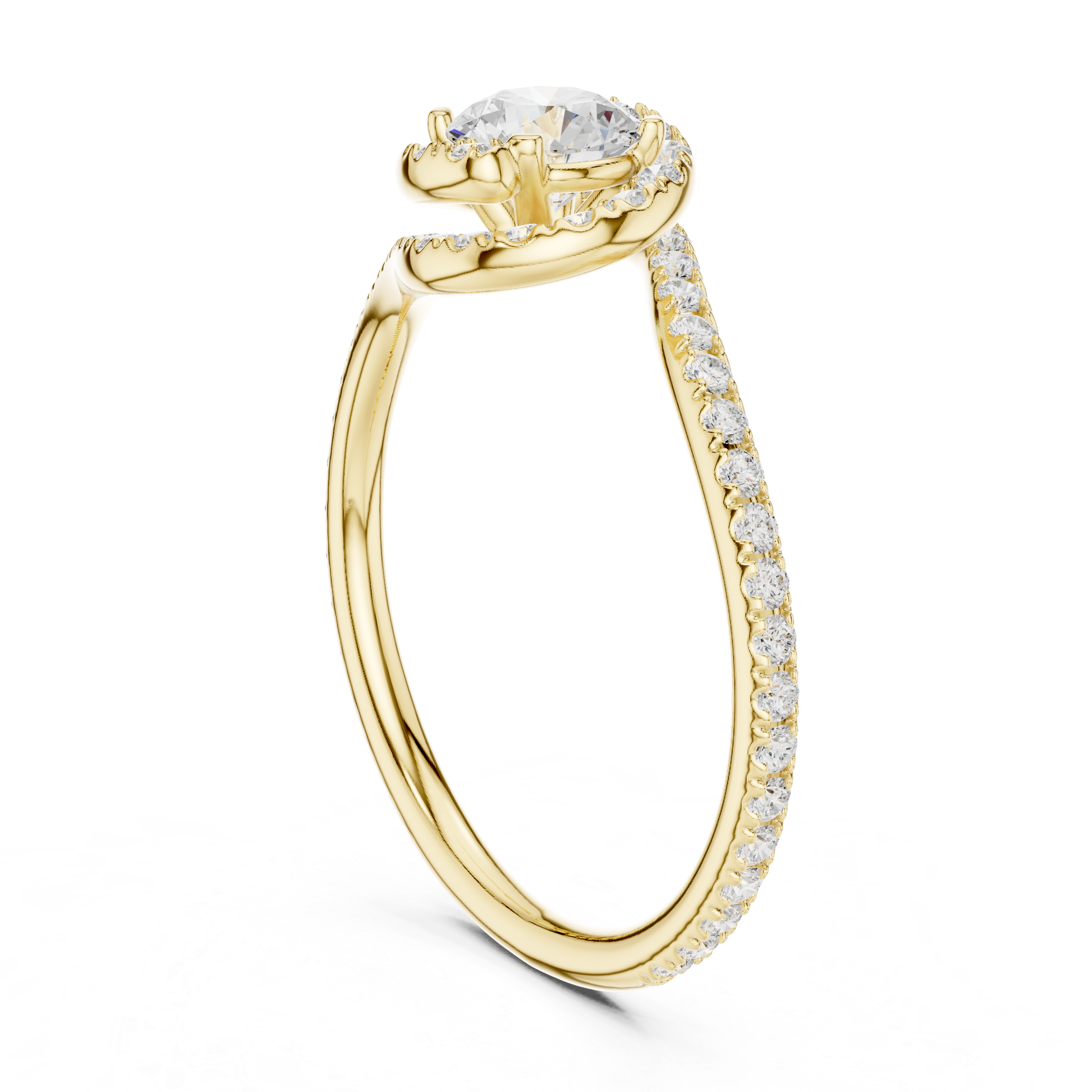 Round Halo Diamond Ring