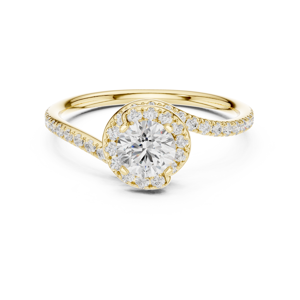 Round Halo Diamond Ring