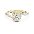 Round Halo Diamond Ring