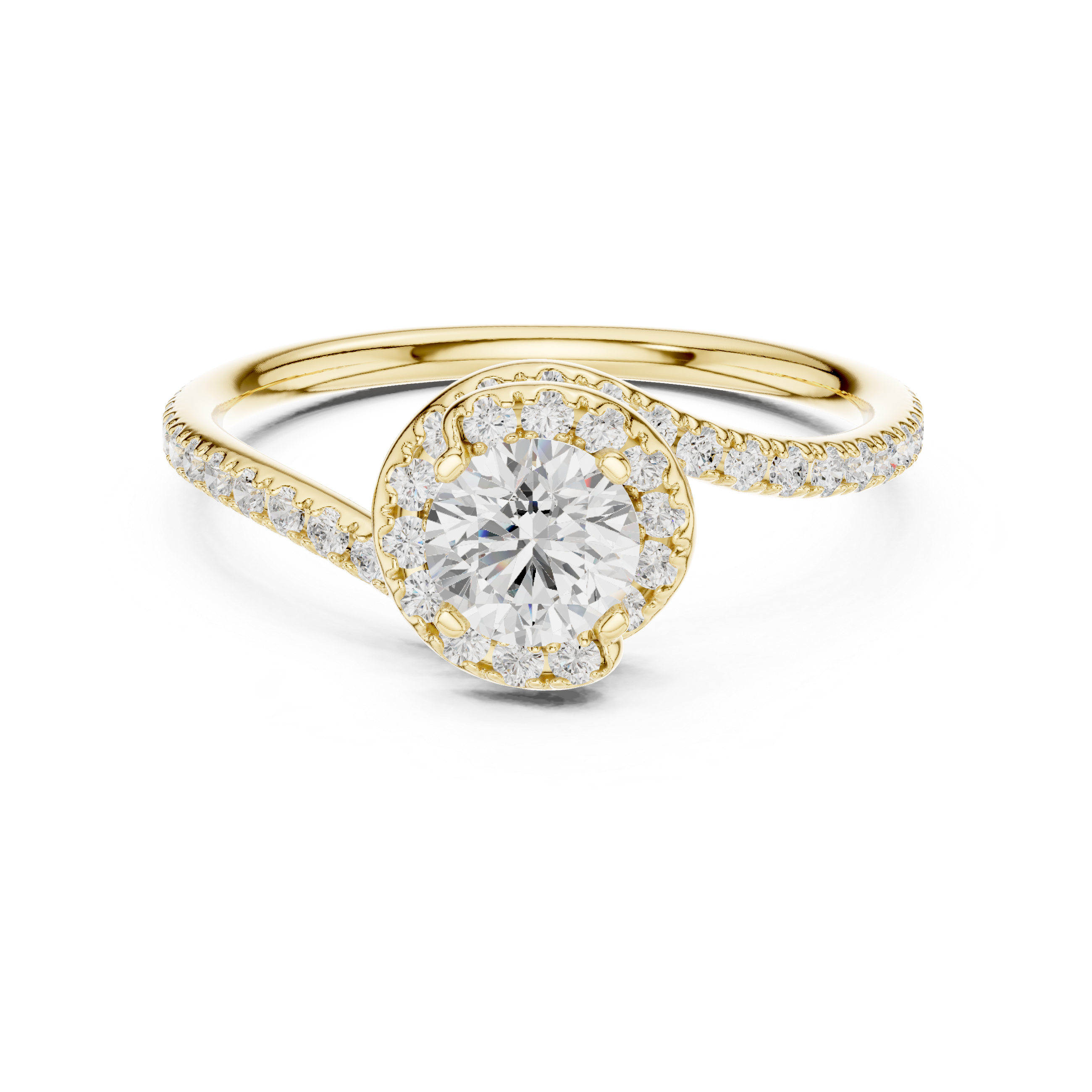 Round Halo Diamond Ring
