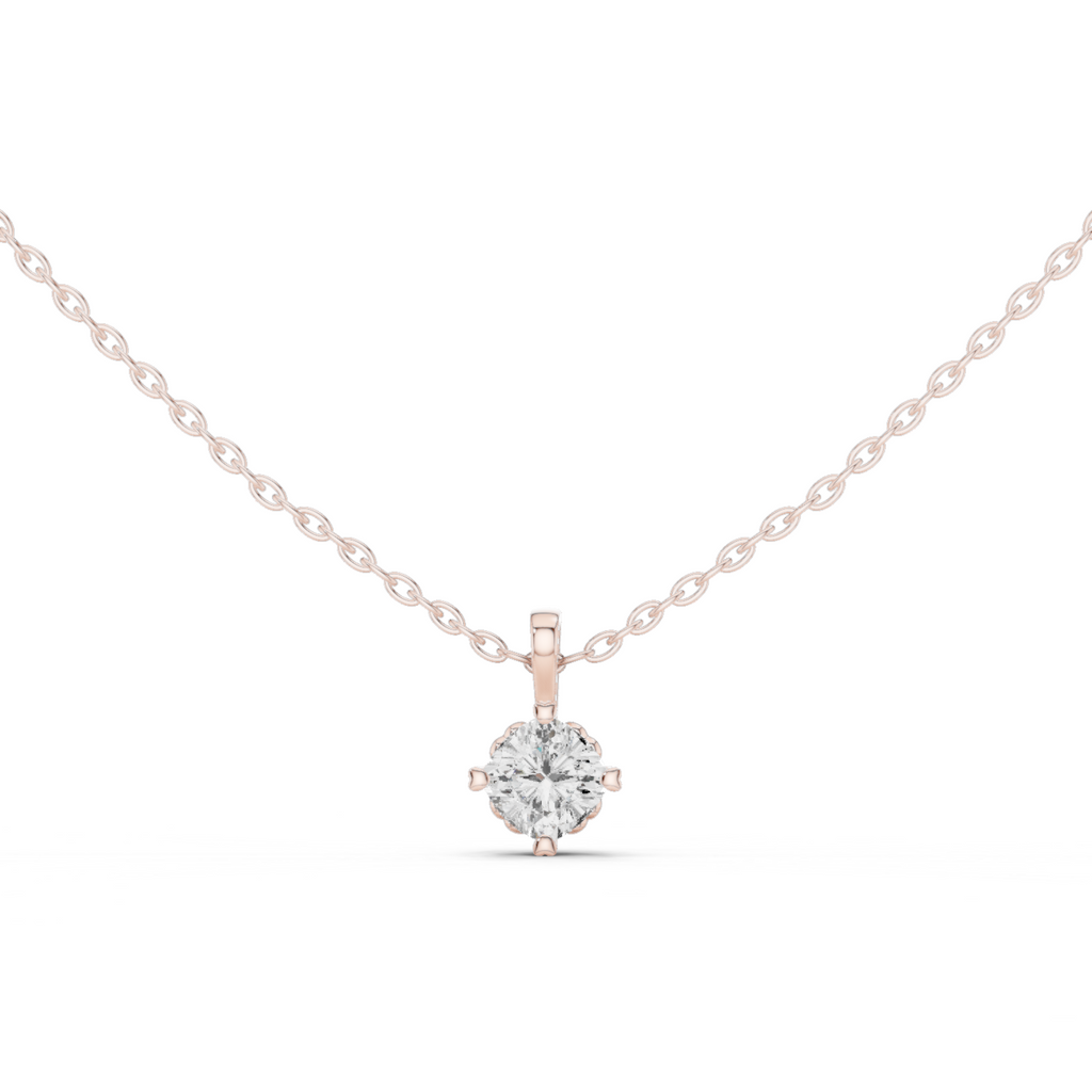 Cushion Cut Solitaire Diamond Pendant