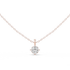 Cushion Cut Solitaire Diamond Pendant