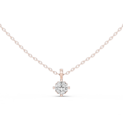 Cushion Cut Solitaire Diamond Pendant