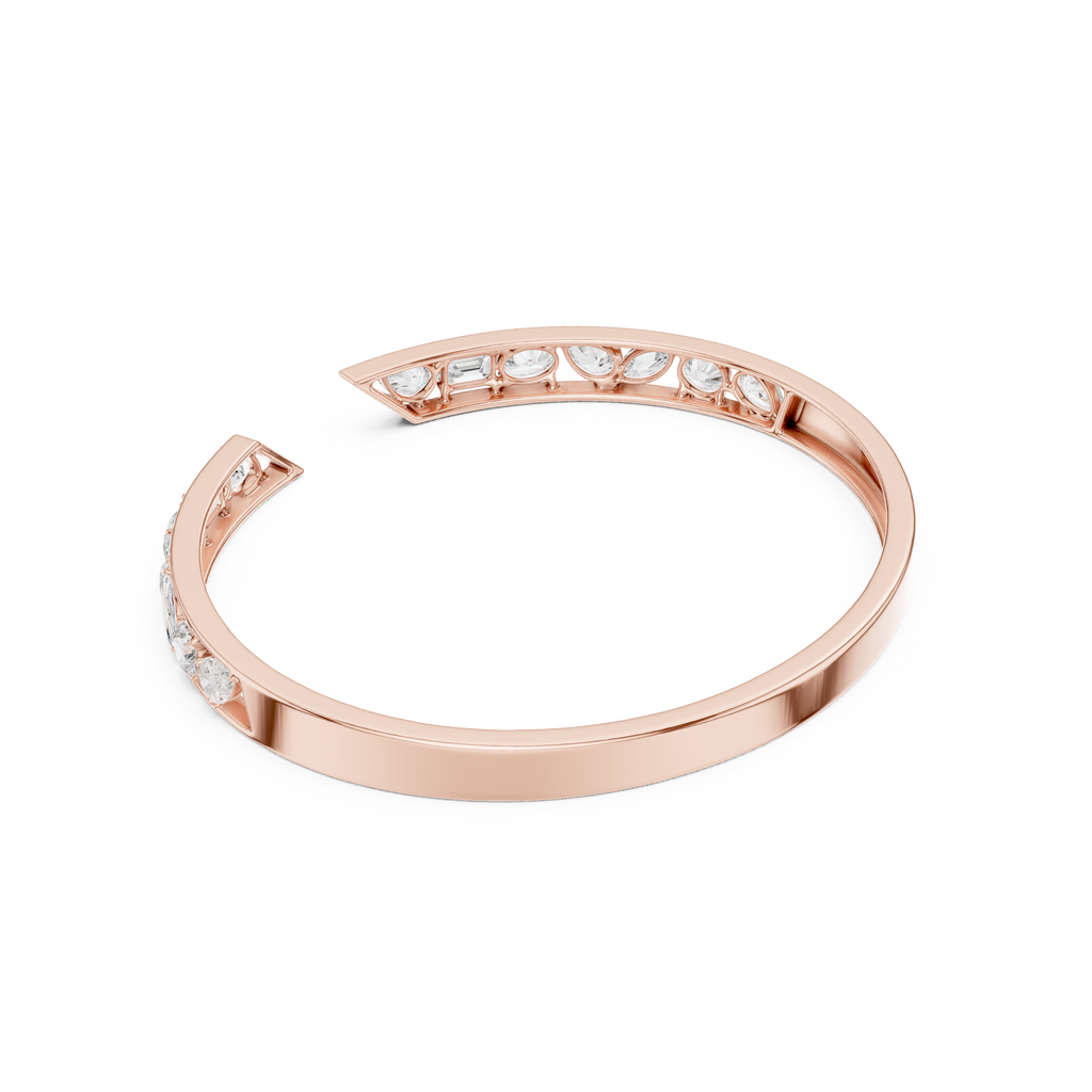 Multi-Shape Diamond Open Cuff Bracelet Corvexa Jewellery