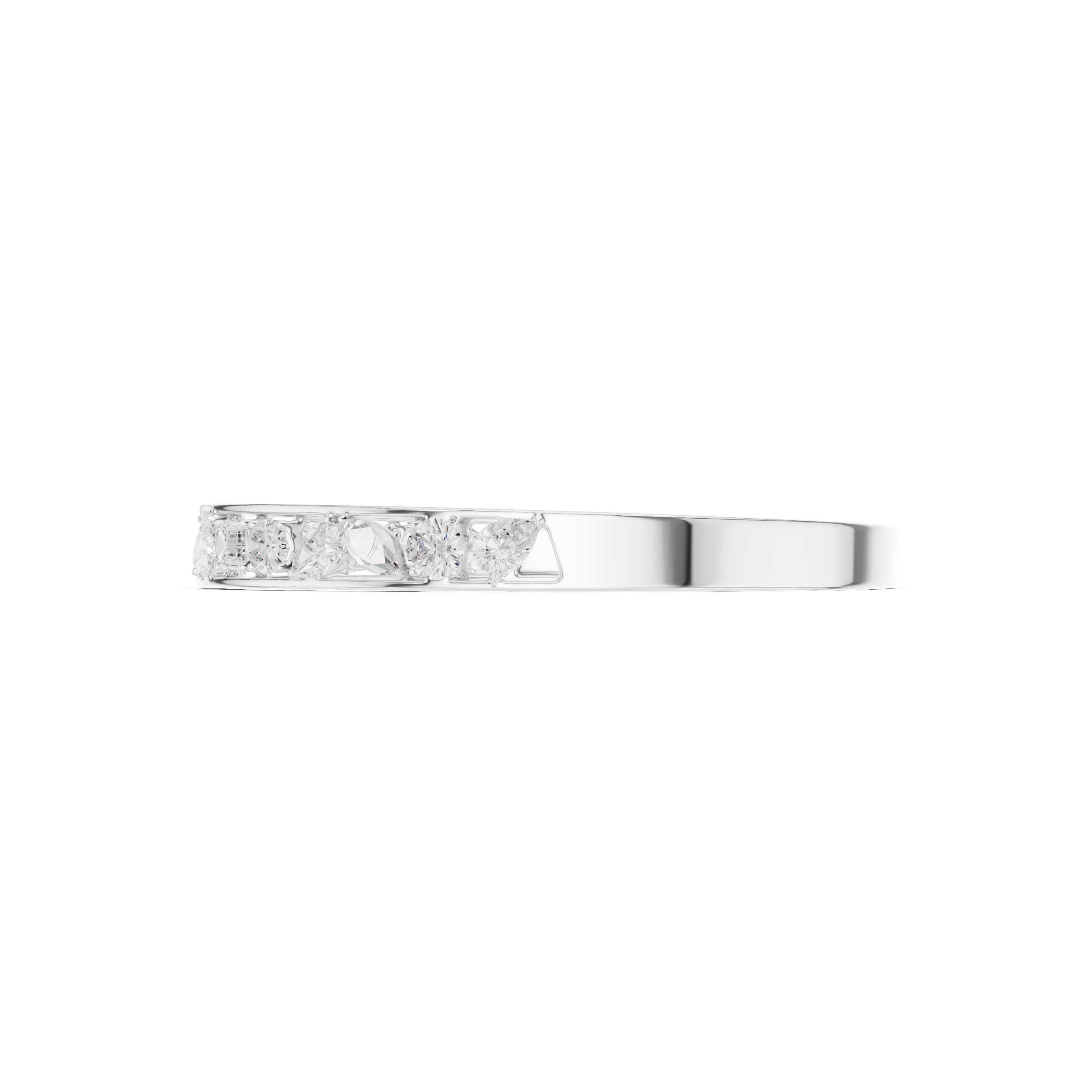 Multi-Shape Diamond Open Cuff Bracelet Corvexa Jewellery