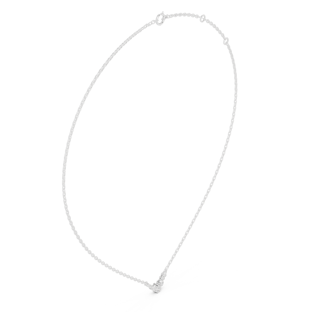 Pear Bezel Diamond Necklace Corvexa Jewellery