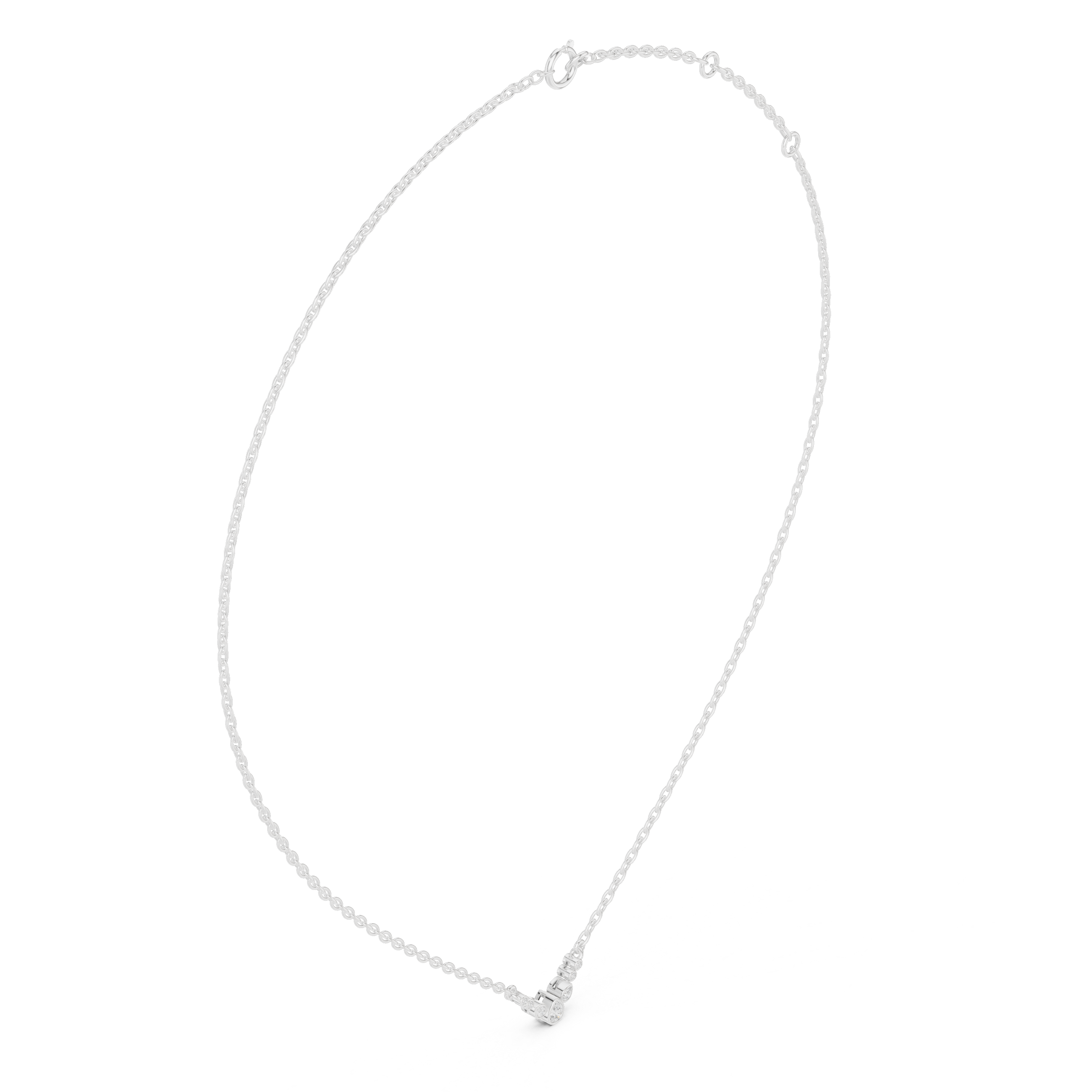 Pear Bezel Diamond Necklace Corvexa Jewellery
