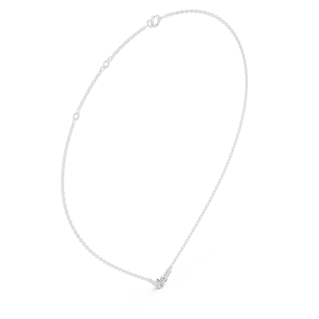Pear Bezel Diamond Necklace Corvexa Jewellery