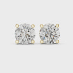 Round Diamond Stud Earrings