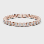 Bezel Set Round Diamond Tennis Bracelet