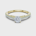 Round Diamond Pavé Engagement Ring