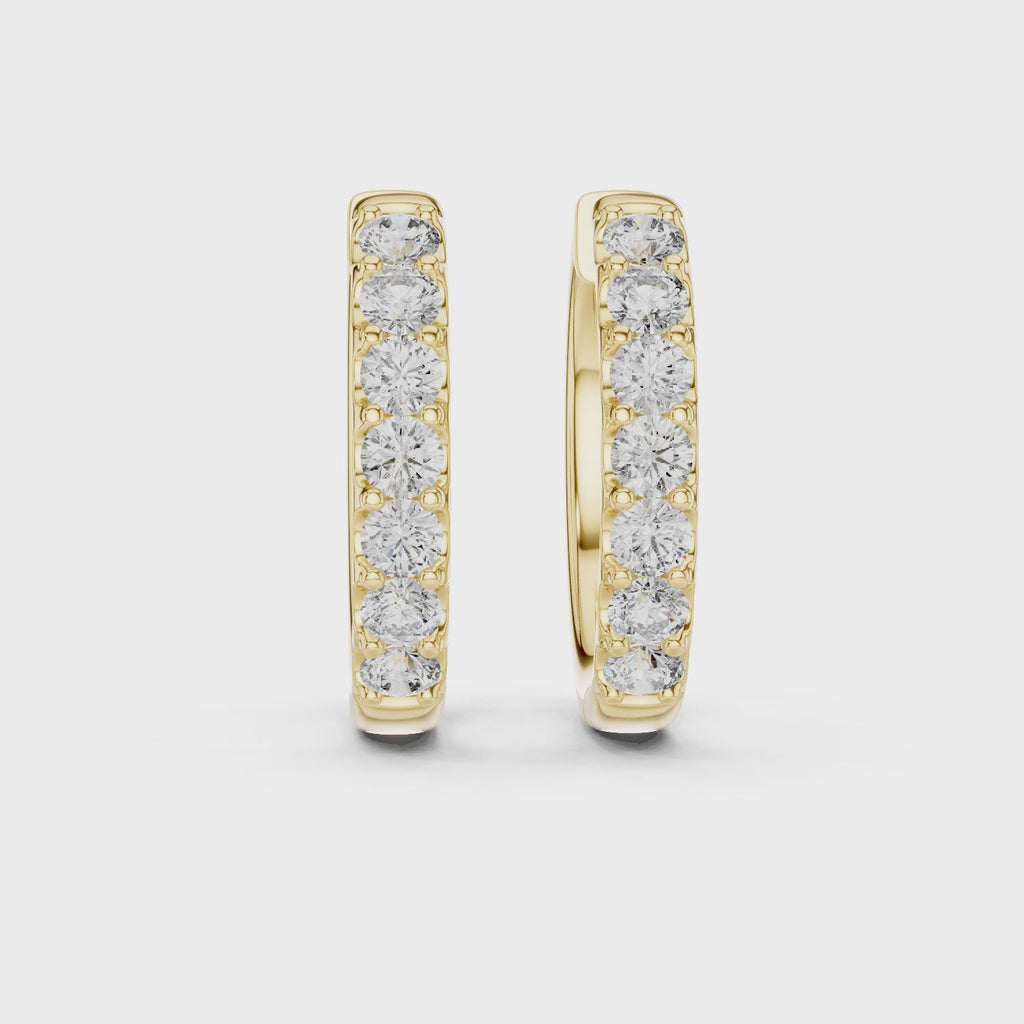 Round Diamond Inside-Out Hoop Earrings