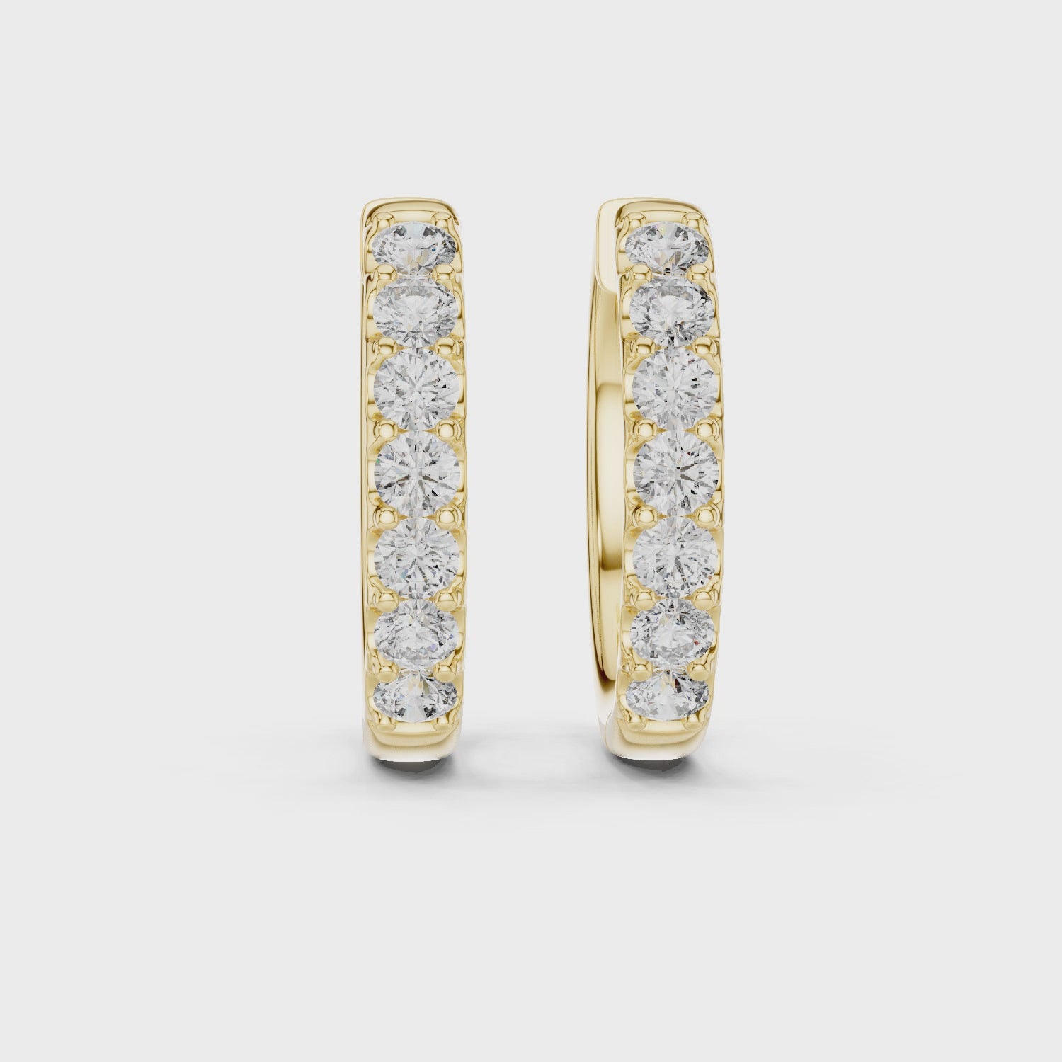 Round Diamond Inside-Out Hoop Earrings
