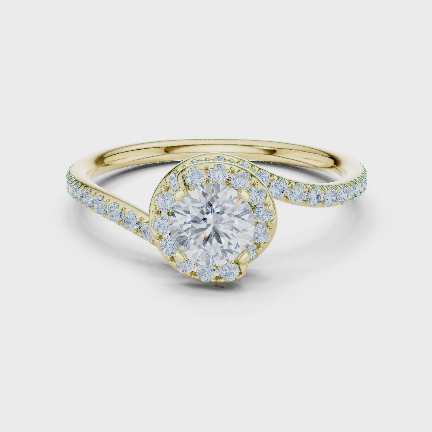Round Halo Diamond Ring
