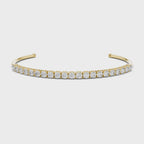 Half Tennis Open Cuff Bracelet