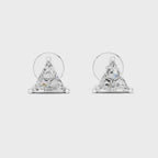 Triangle Cut Diamond Stud Earrings