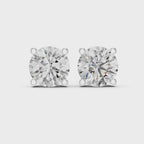 Round Diamond Stud Earrings