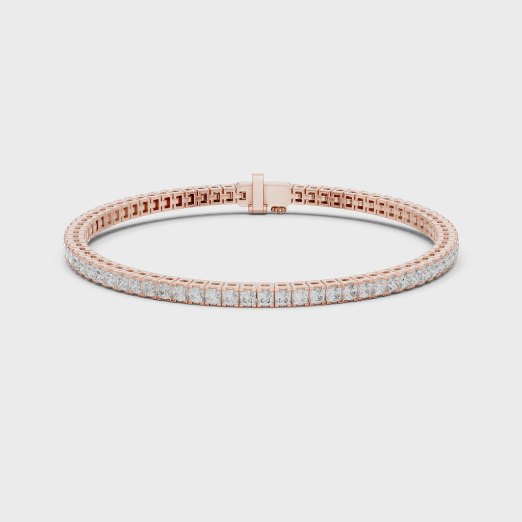 Princess Cut Diamond Tennis Bracelet