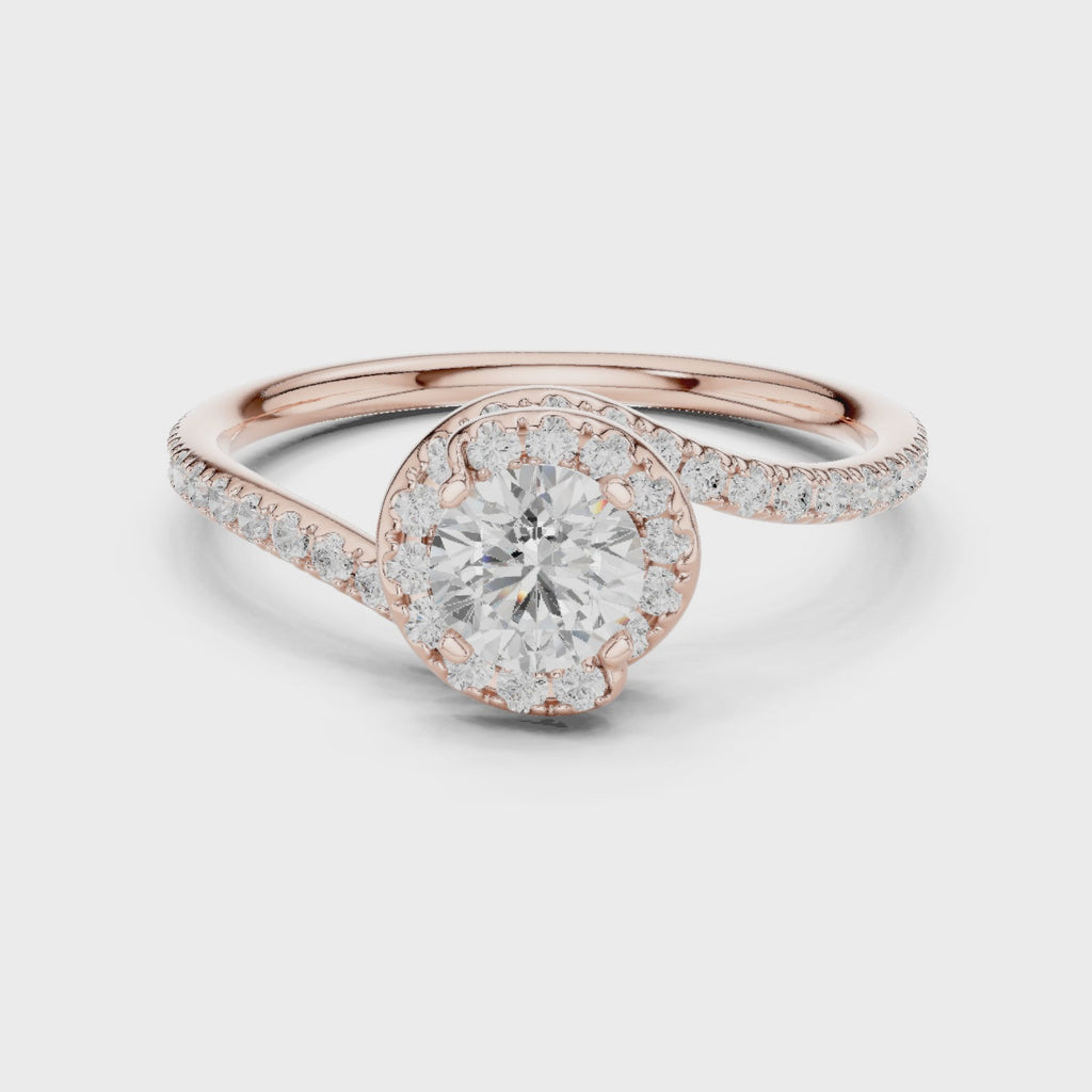 Round Halo Diamond Ring