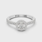 Round Halo Diamond Engagement Ring
