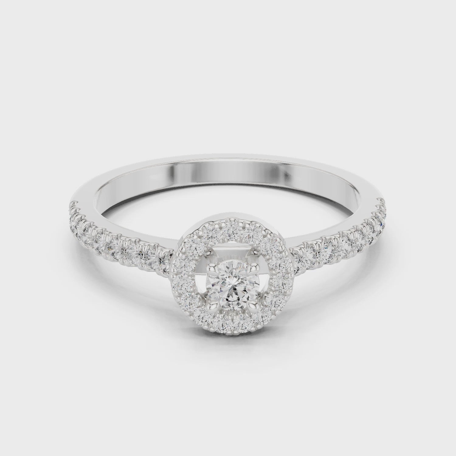 Round Halo Diamond Engagement Ring