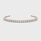 Half Tennis Open Cuff Bracelet