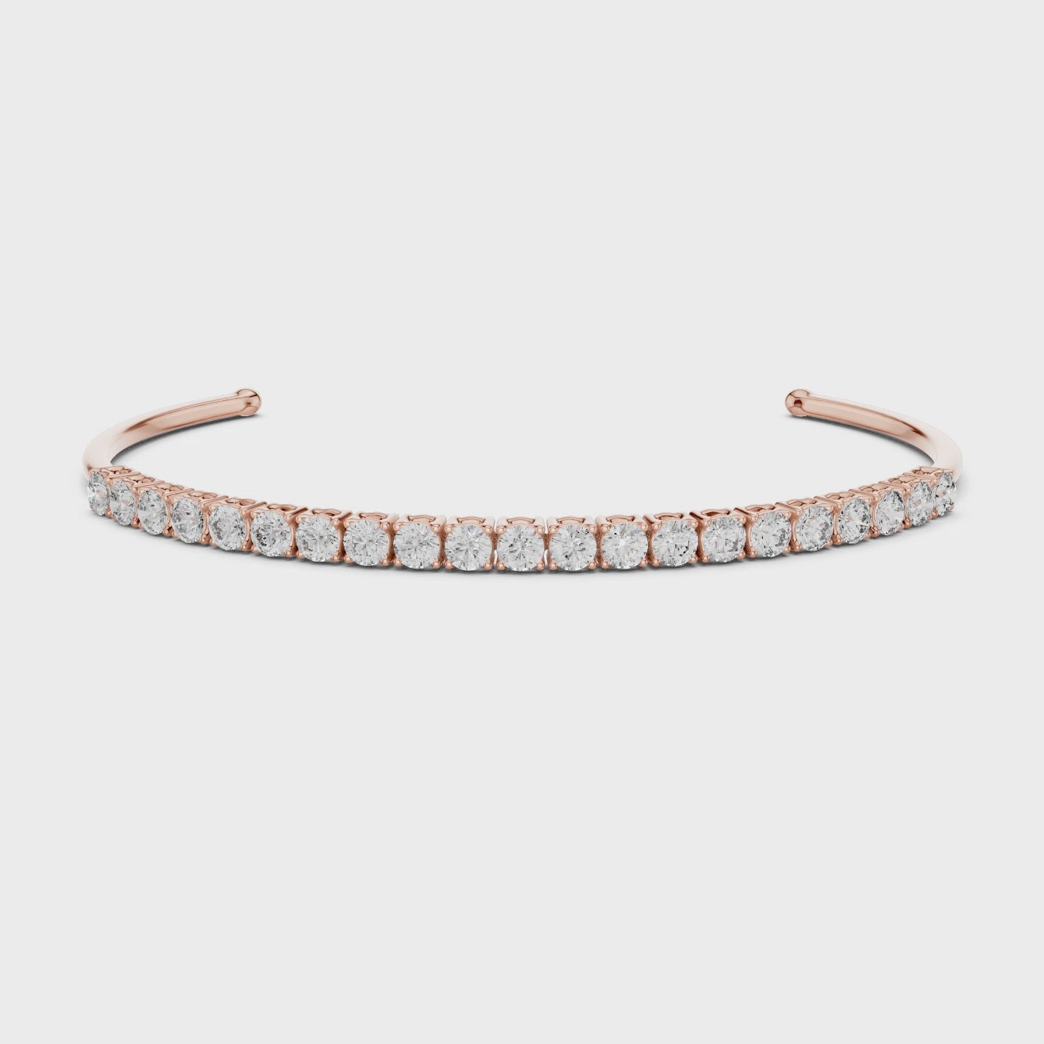 Half Tennis Open Cuff Bracelet