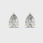 Pear Cut Diamond Stud Earrings