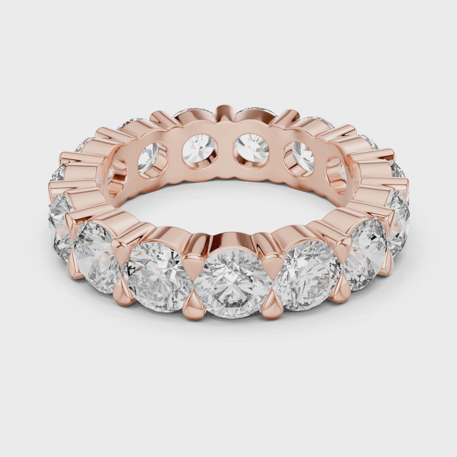 Round Diamond Eternity Band Ring