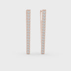 Diamond Bar Drop Earrings