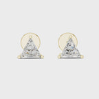 Triangle Cut Diamond Stud Earrings