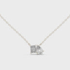 Toi et Moi Emerald & Pear Pendant Necklace