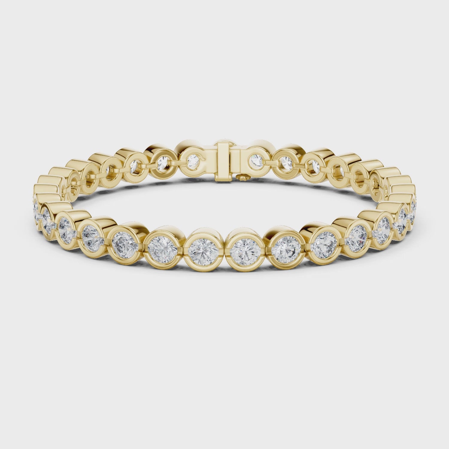Bezel Set Round Tennis Bracelet