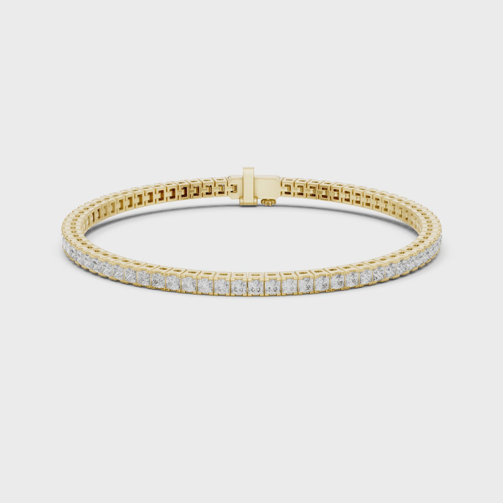 Princess Cut Diamond Tennis Bracelet