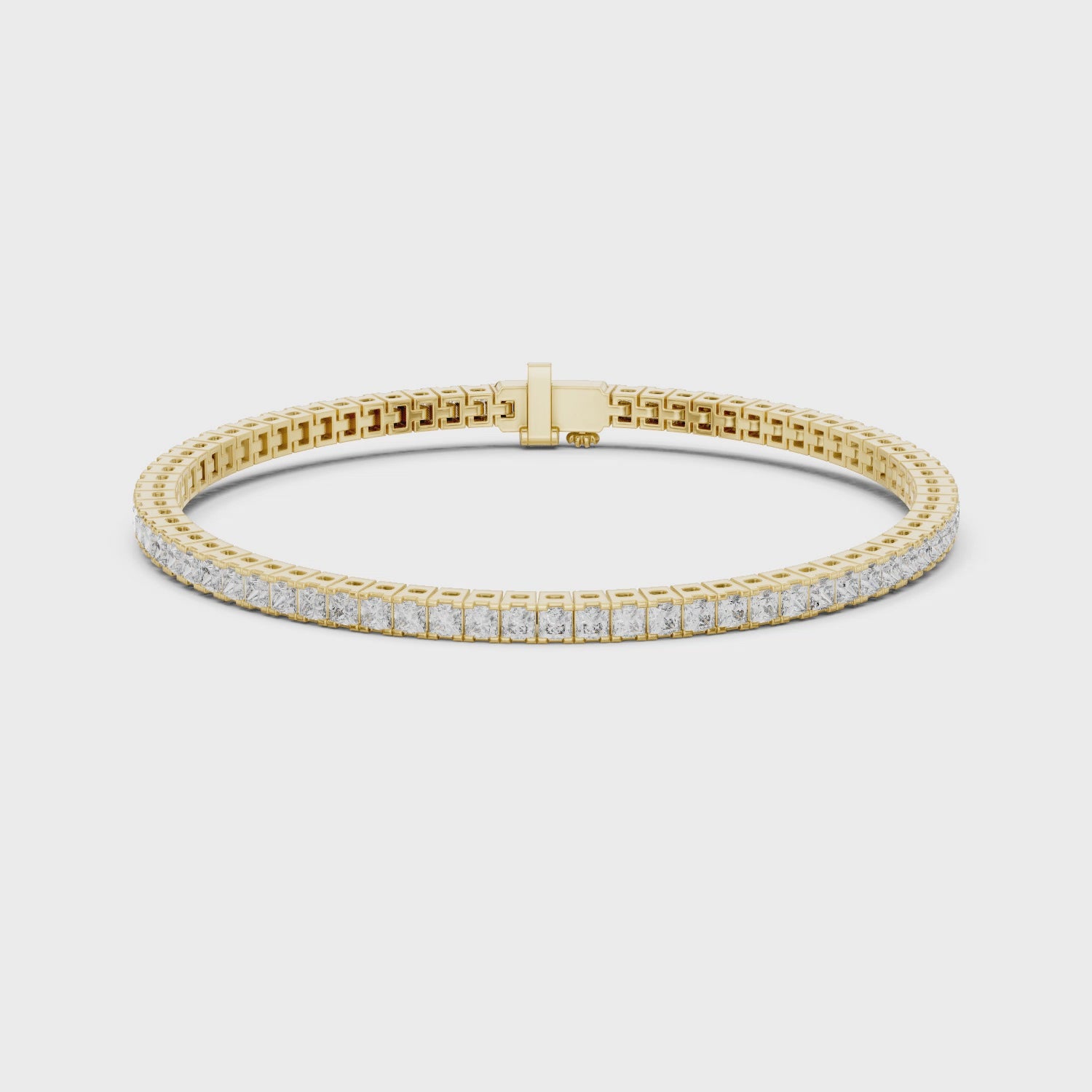 Princess Cut Diamond Tennis Bracelet